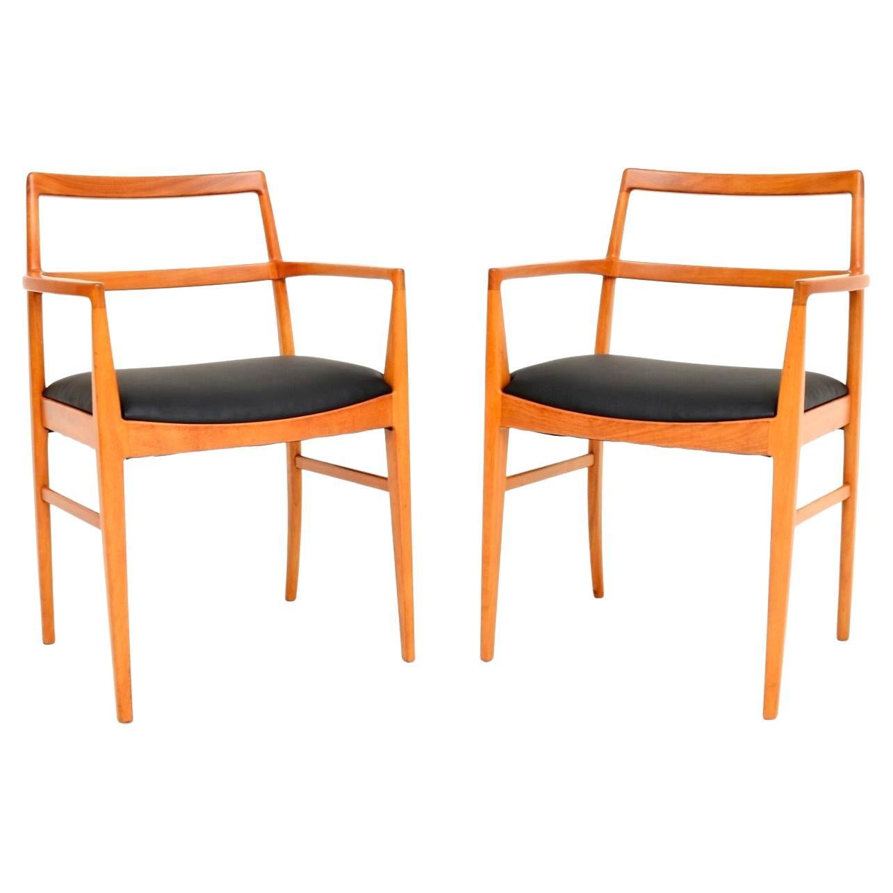 Pair of Vintage Danish Carver Chairs by Arne Vodder for Sibast