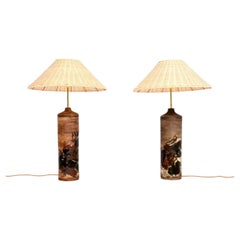 Ein Paar dänische Vintage-Keramik-Tischlampen von Conny Walther