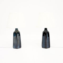 Pair of Vintage Danish Ceramic Table Lamps by Einar Johansen for Soholm