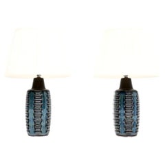 Paire de lampes de table vintage en céramique danoises, créées par Einar Johansen pour Soholm