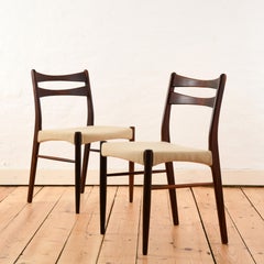 Paire de chaises danoises vintage des années 60, tapissées de laine.