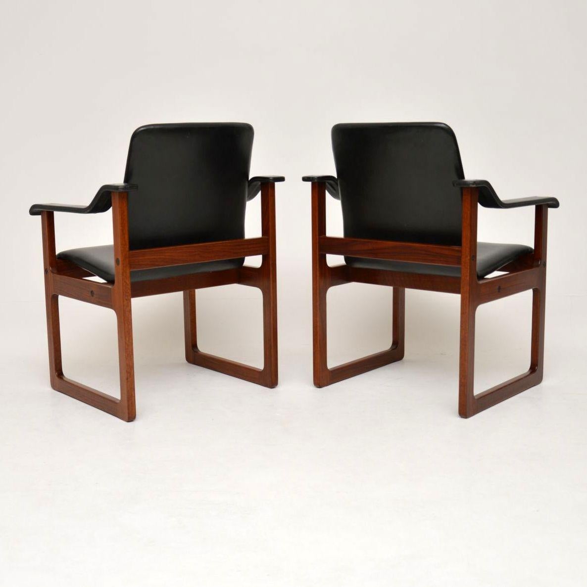 Pair of Vintage Danish Leather Armchairs 5