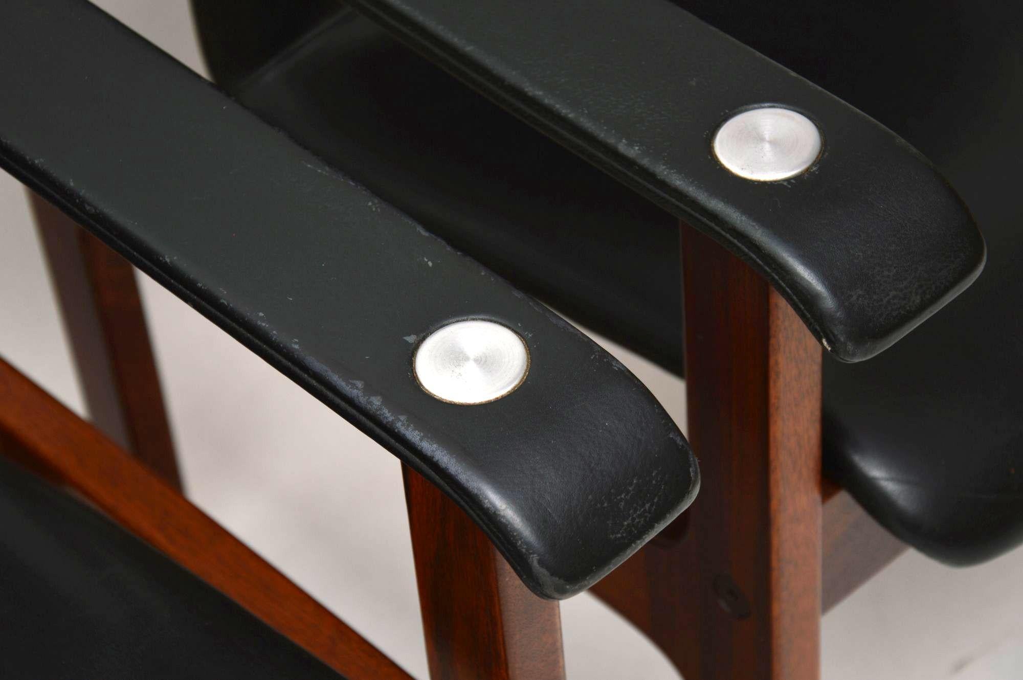 Cuir Paire de fauteuils danois vintage en cuir en vente