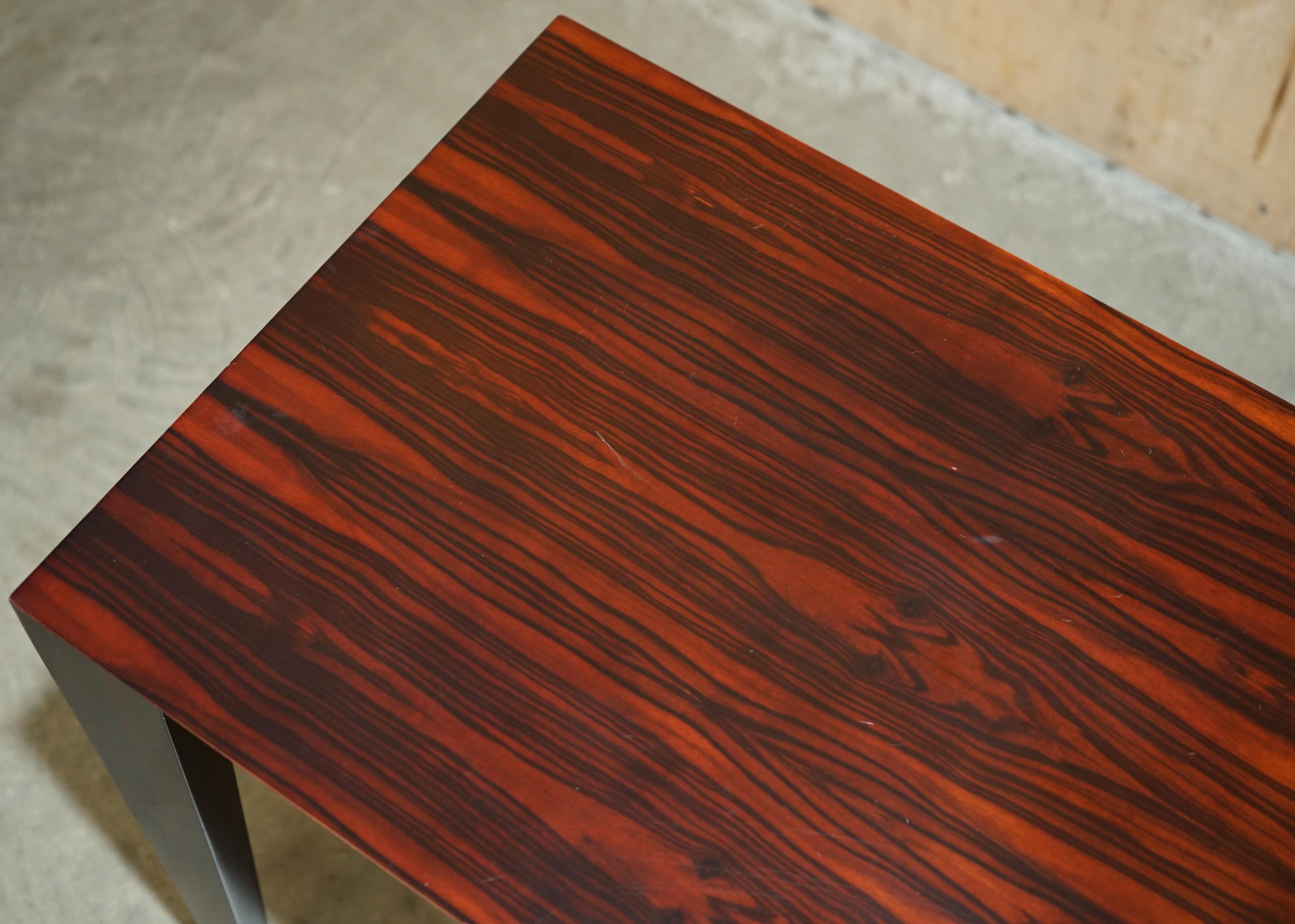 PAIR OF ViNTAGE DANISH MACASSAR EBONY SIDE END TABLES ATTRIBUTED SEVERIN HANSEN For Sale 8
