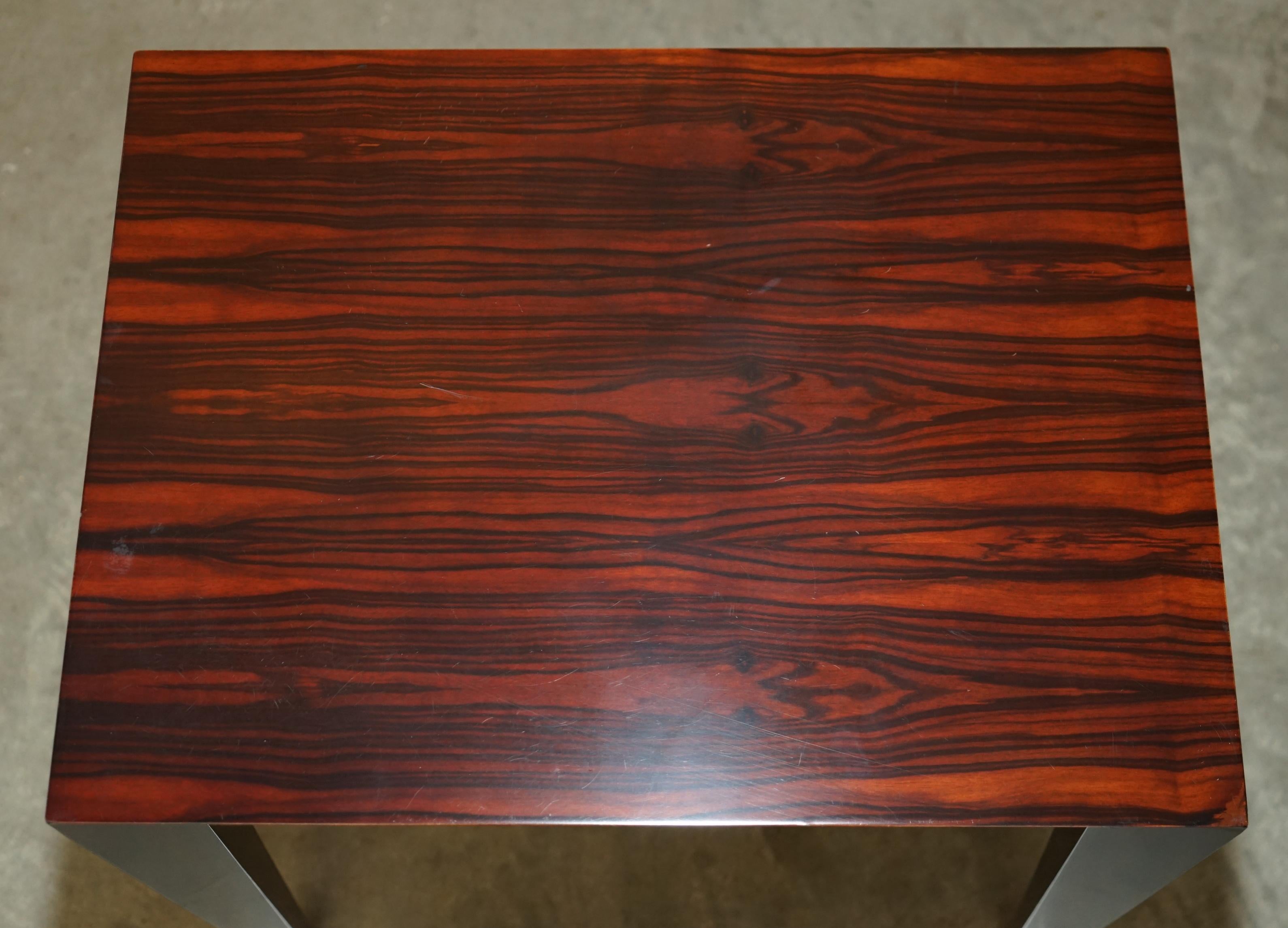 PAIR OF ViNTAGE DANISH MACASSAR EBONY SIDE END TABLES ATTRIBUTED SEVERIN HANSEN For Sale 10