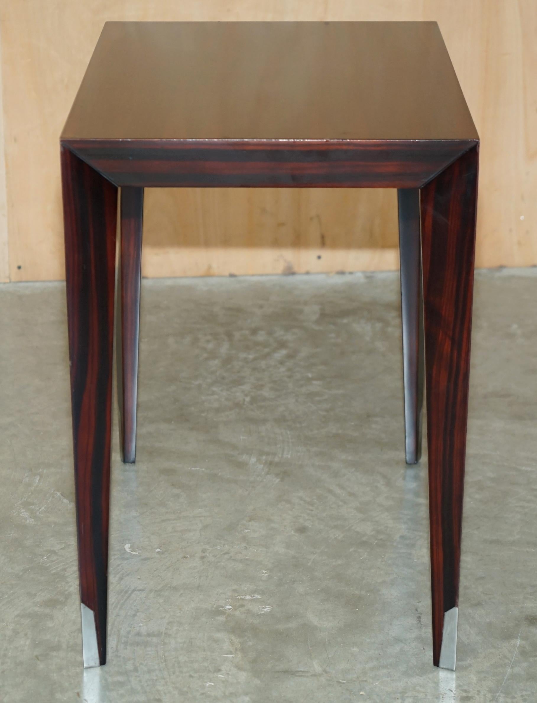 PAIR OF ViNTAGE DANISH MACASSAR EBONY SIDE END TABLES ATTRIBUTED SEVERIN HANSEN For Sale 11