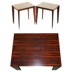 PAIR OF ViNTAGE DANISH MACASSAR EBONY SIDE END TABLES ATTRIBUTED SEVERIN HANSEN