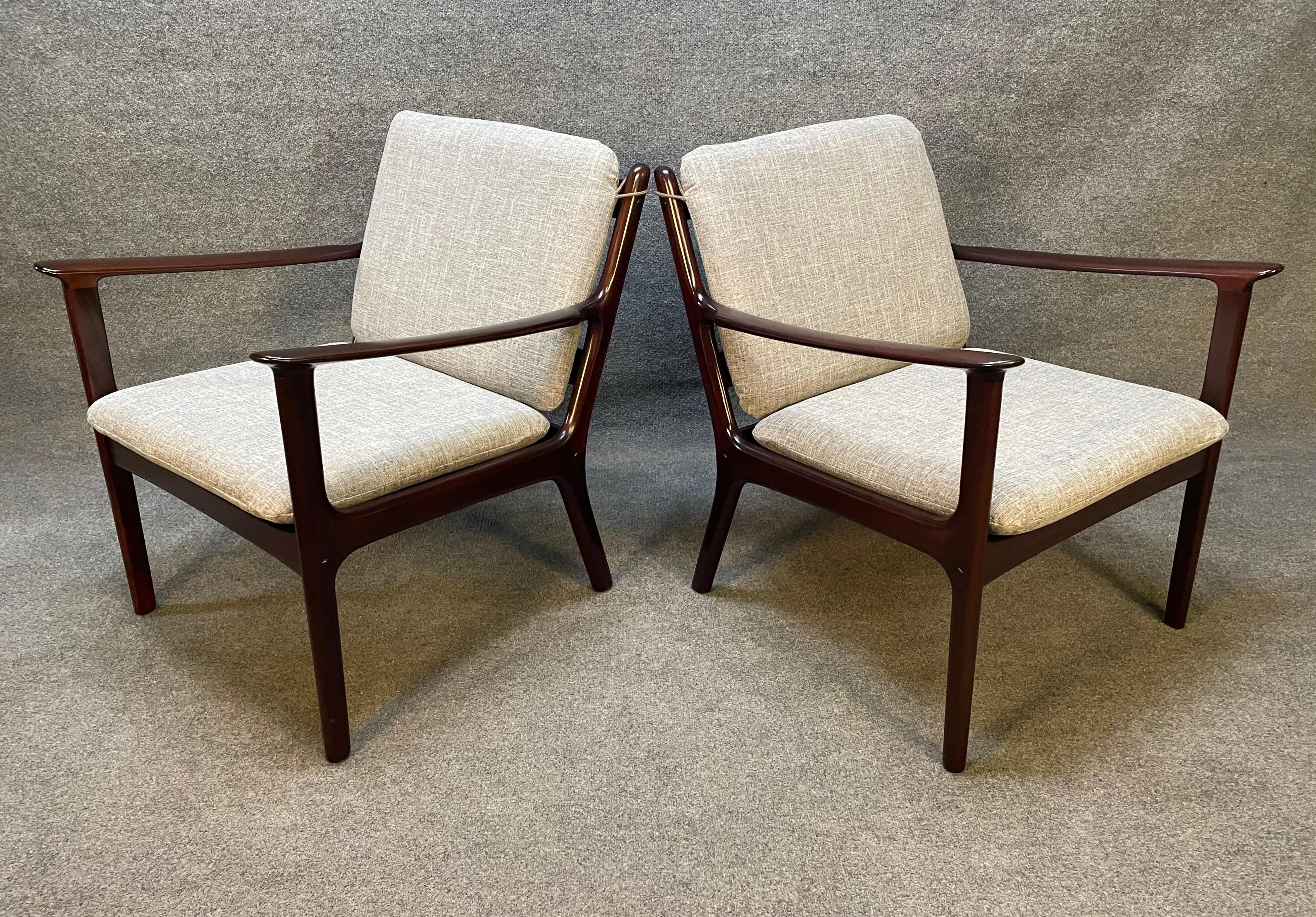 Pair of Vintage Danish Mid-Century Modern Lounge Chair 