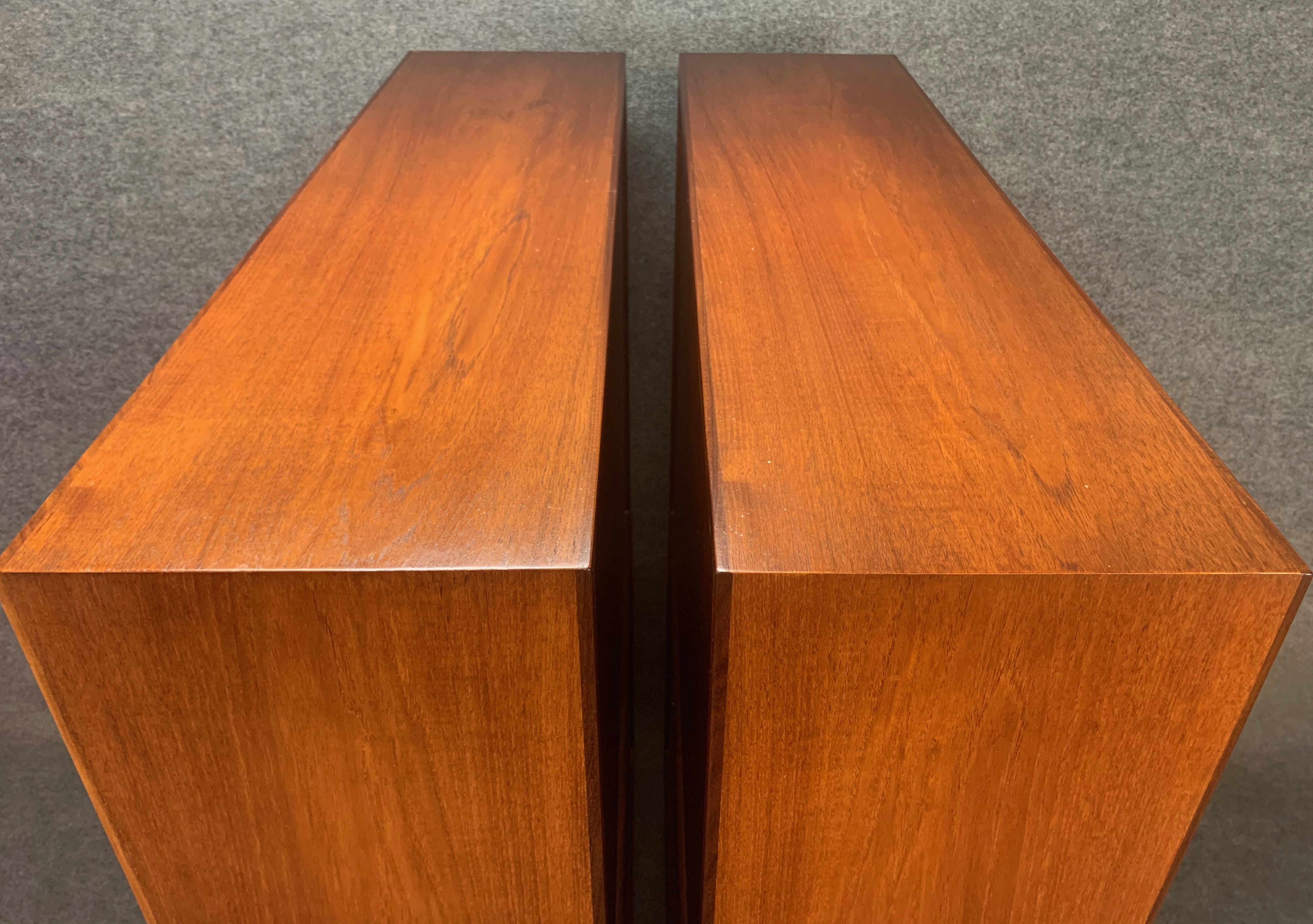 Pair of Vintage Danish Mid-Century Modern Teak Cupboard Cabinets by Kofod Larsen 6