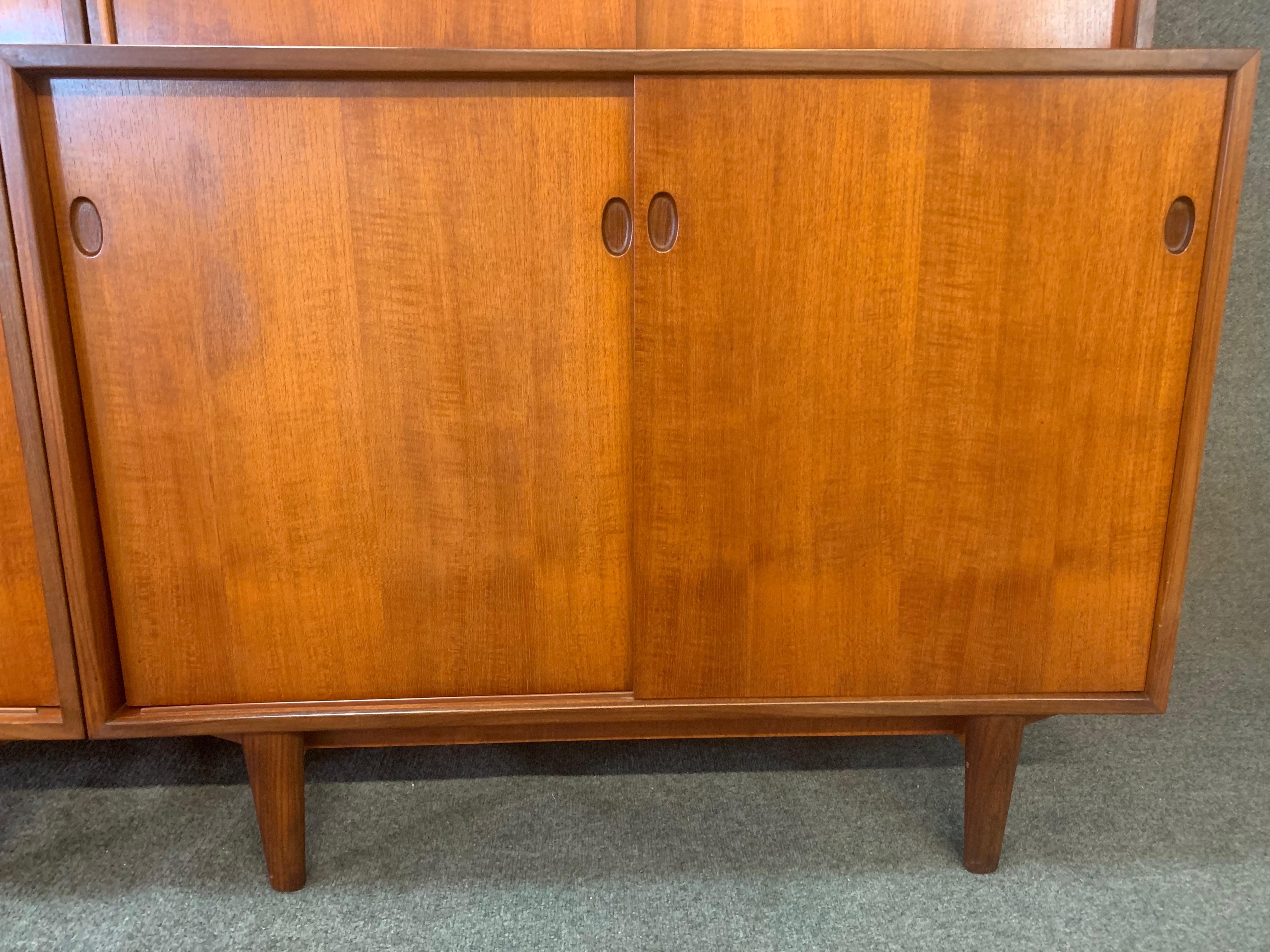 Pair of Vintage Danish Mid-Century Modern Teak Cupboard Cabinets by Kofod Larsen 1