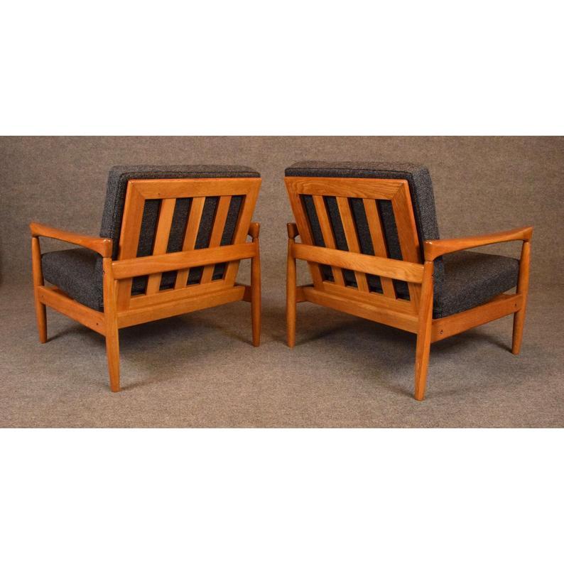 Woodwork Pair of Vintage Danish Mid Century Oak 