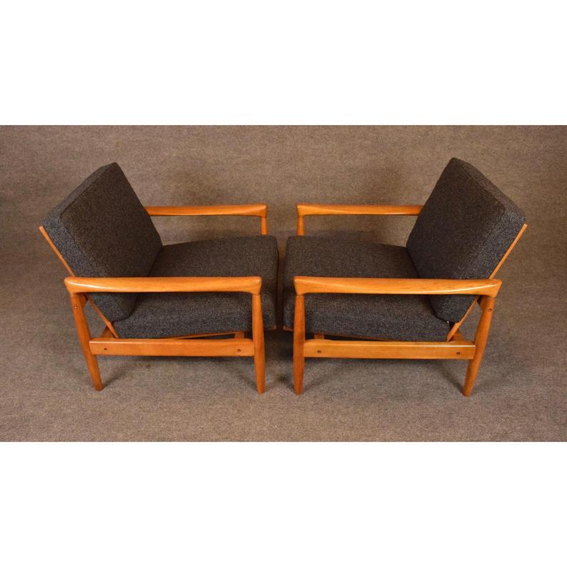 Pair of Vintage Danish Mid Century Oak 