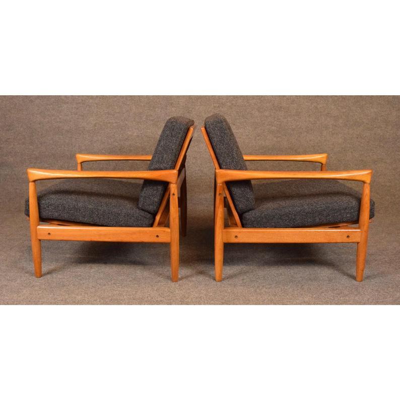 Mid-20th Century Pair of Vintage Danish Mid Century Oak 