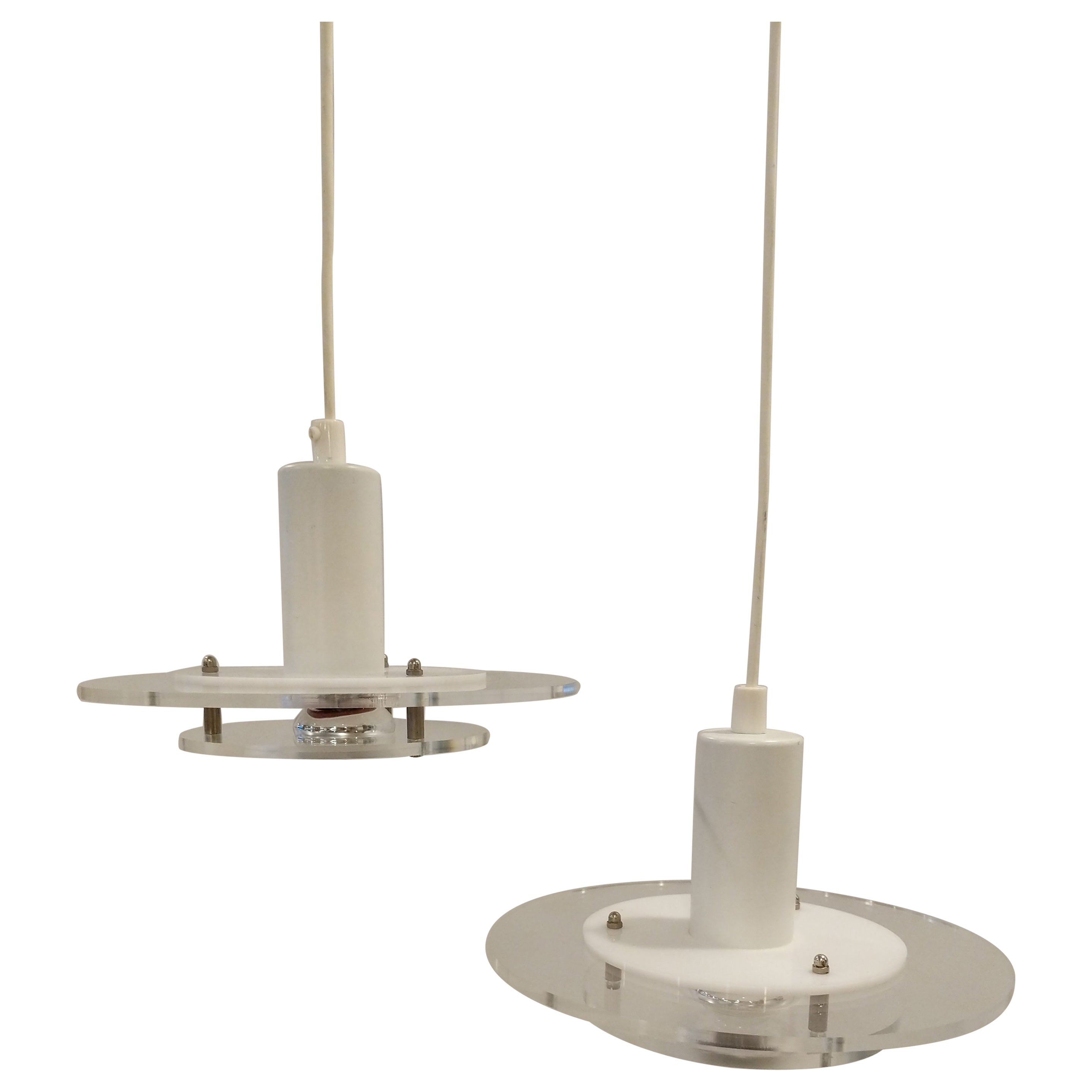 Paire de lampes danoises modernes vintage