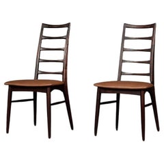 Pair of Vintage Danish Modern Lis Chairs in Rosewood & Leather by Niels Koefoed 