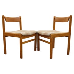 Pair of Vintage Danish Modern Oak Dining Chairs