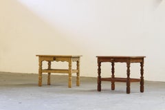 Pair of Vintage Danish Oak Bedside Tables w. Drawer & Shelf, Kjærnulf style, 70s