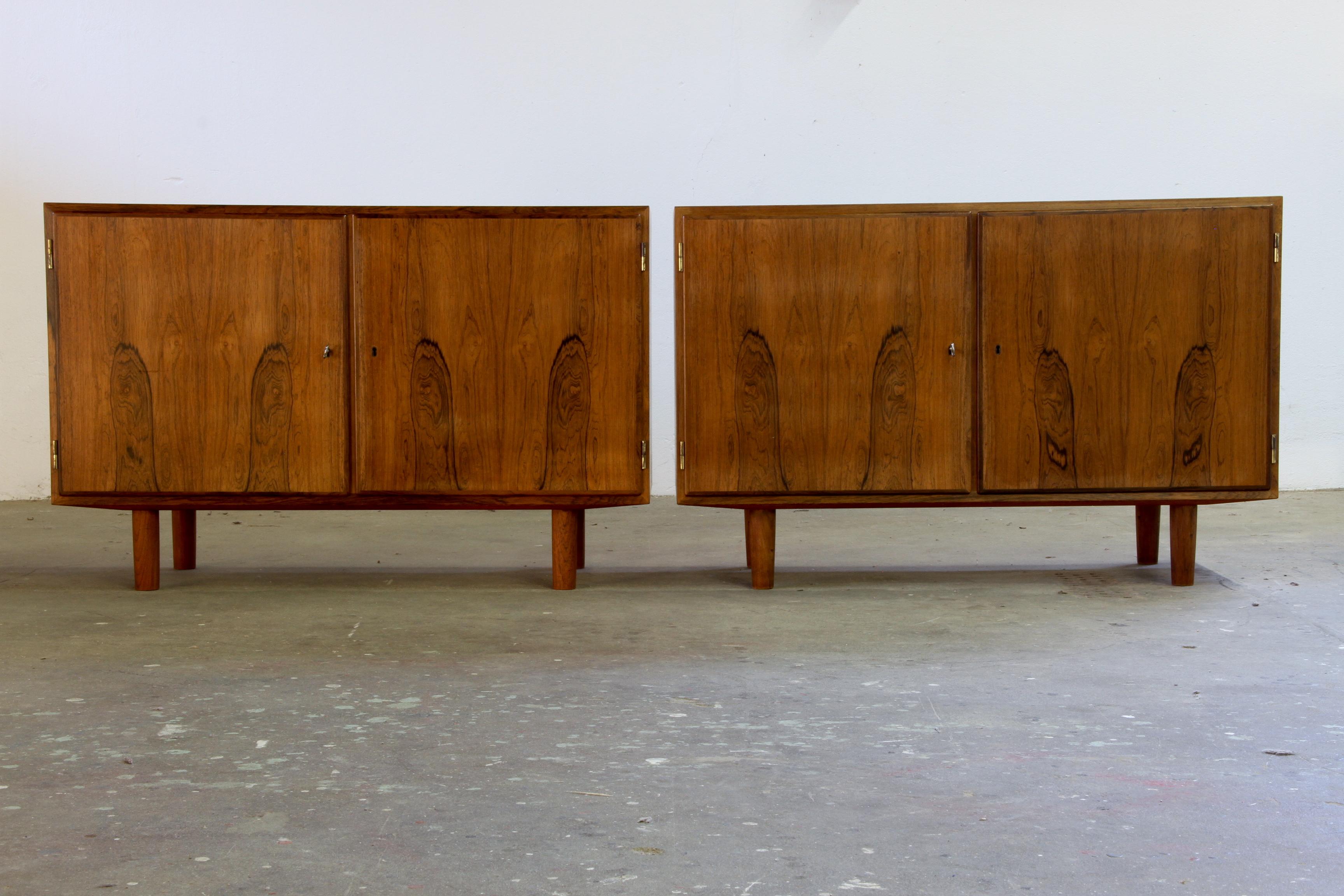 Pair of Vintage Danish Rosewood Sideboards by Poul Hundevad - Hundevad &Co 1960s For Sale 7