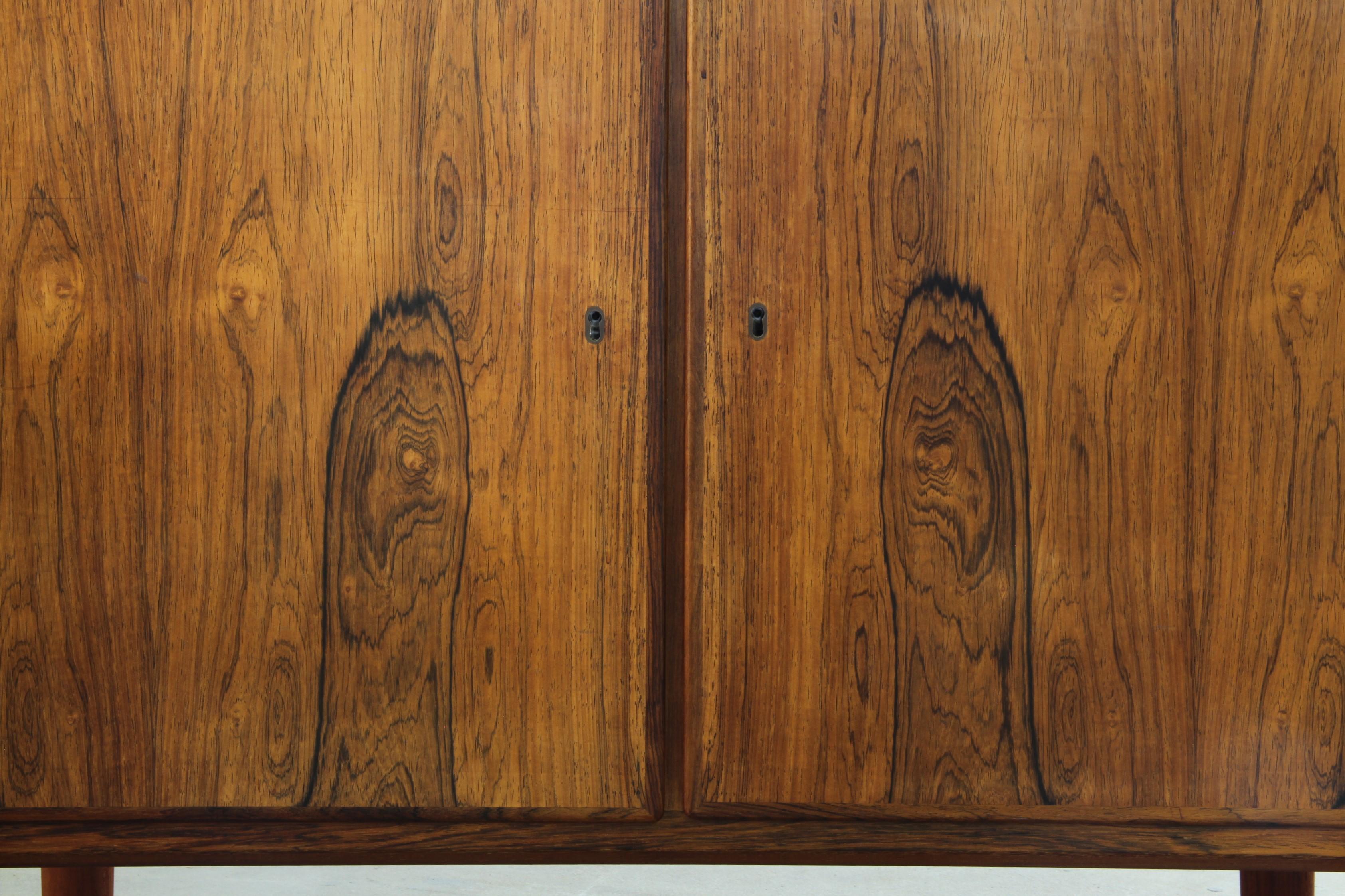 Pair of Vintage Danish Rosewood Sideboards by Poul Hundevad - Hundevad &Co 1960s In Good Condition For Sale In Store Heddinge, DK