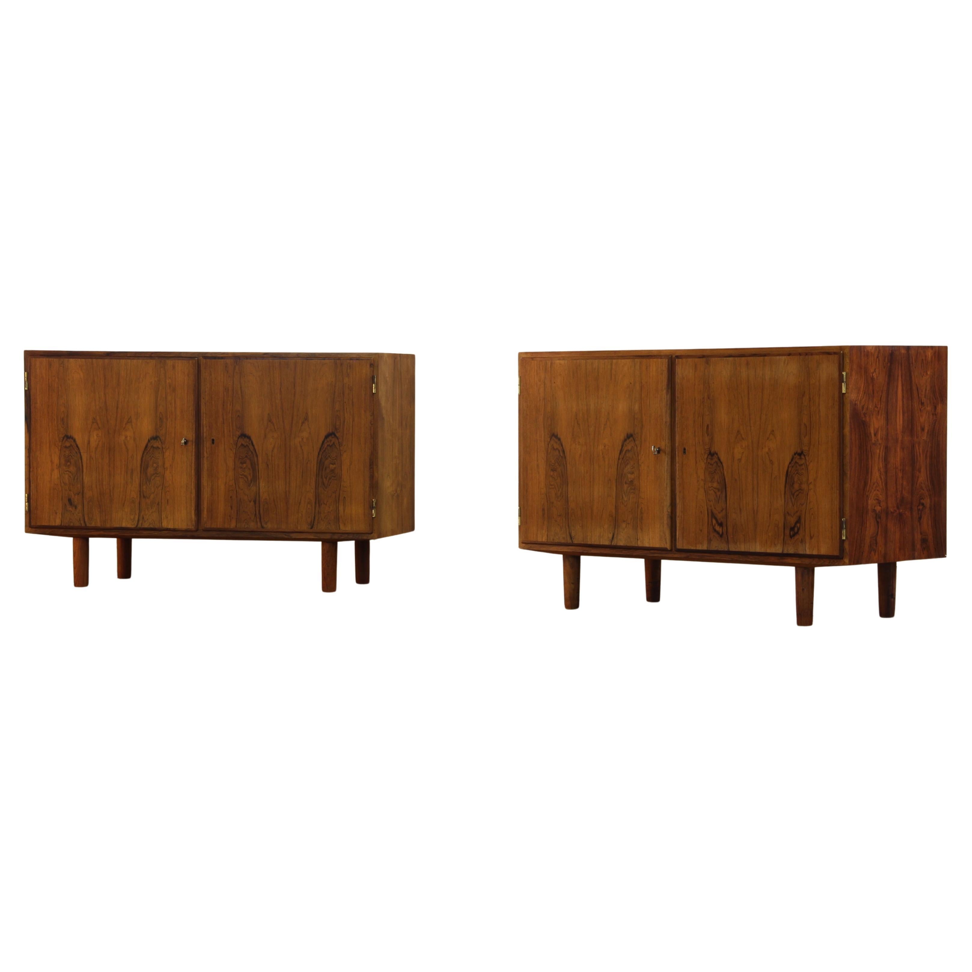 Pair of Vintage Danish Rosewood Sideboards by Poul Hundevad - Hundevad &Co 1960s For Sale