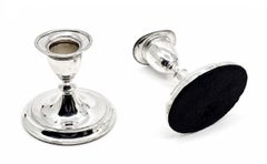 Pair of  Vintage Danish Sterling Silver Candlesticks by Svend Toxværd, c.1950