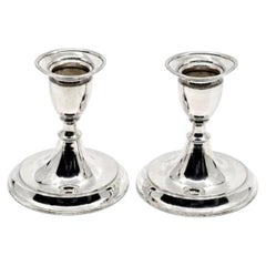 Pair of  Vintage Danish Sterling Silver Candlesticks by Svend Toxværd, c.1950