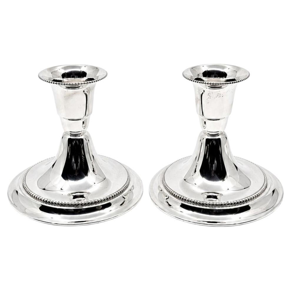 Coppia di Candelieri danesi vintage in argento sterling, 1970 circa