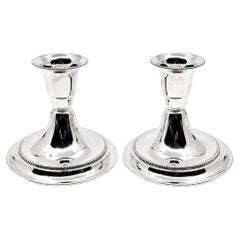 Paire de  Bougeoirs danois vintage en argent massif, vers 1970