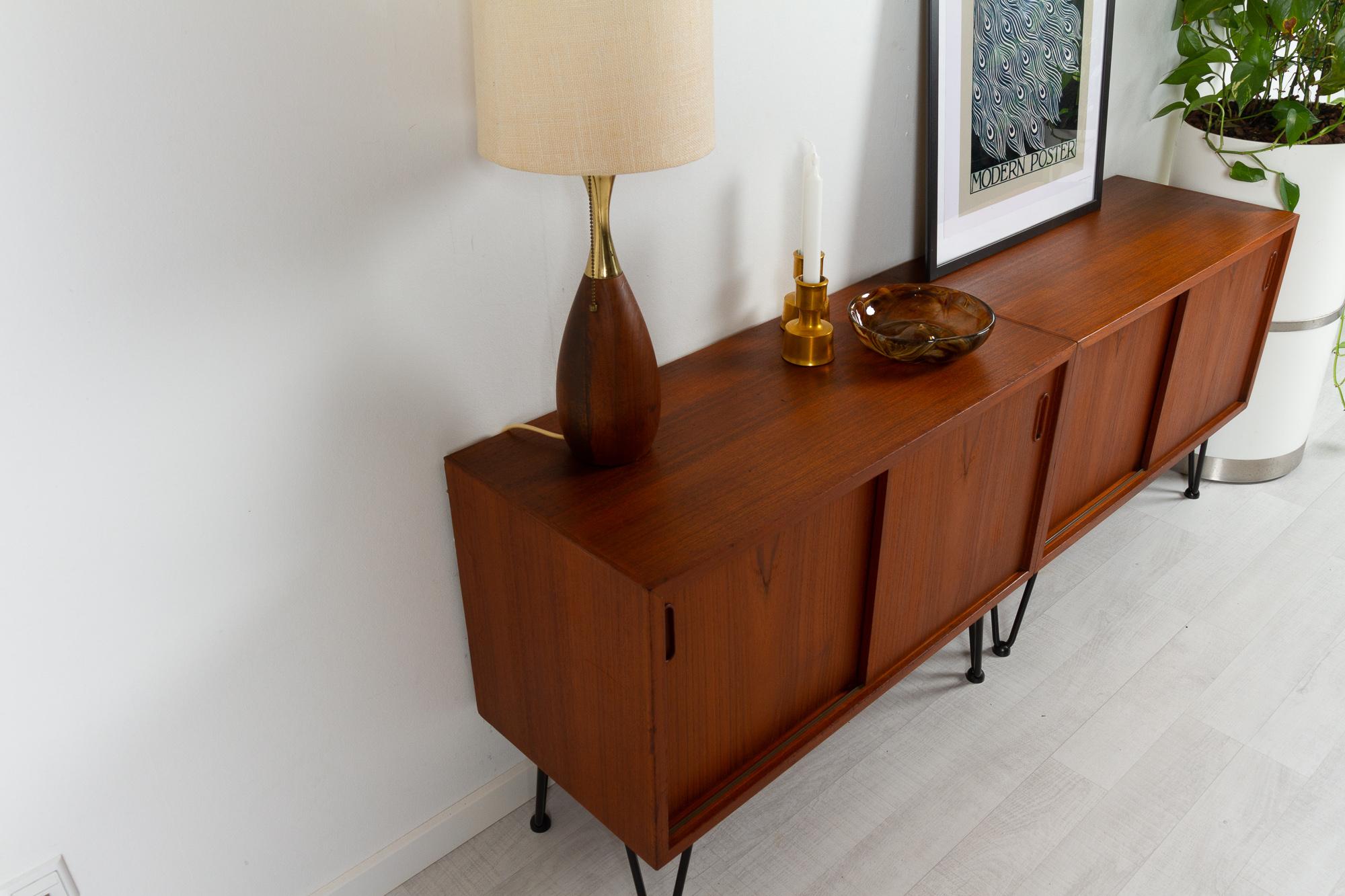 Pair of Vintage Danish Teak Cabinets 1960s For Sale 12