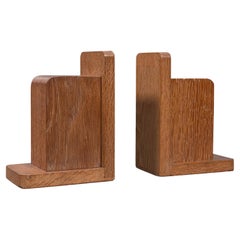 Pair of Vintage Decorative Bookends, English, Oak, After Liberty, Art Deco, 1940