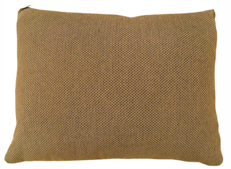 Pair of Vintage Decorative Brown Fabric Pillows, DoubleSided For Sale at 1stDibs