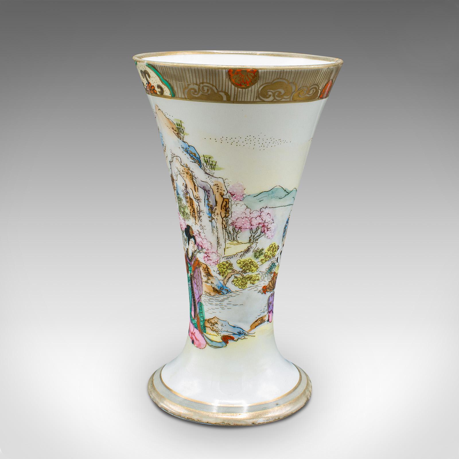 Pair Of Vintage Decorative Flower Vases, Japanese, Ceramic, Noritake, Art Deco For Sale 1
