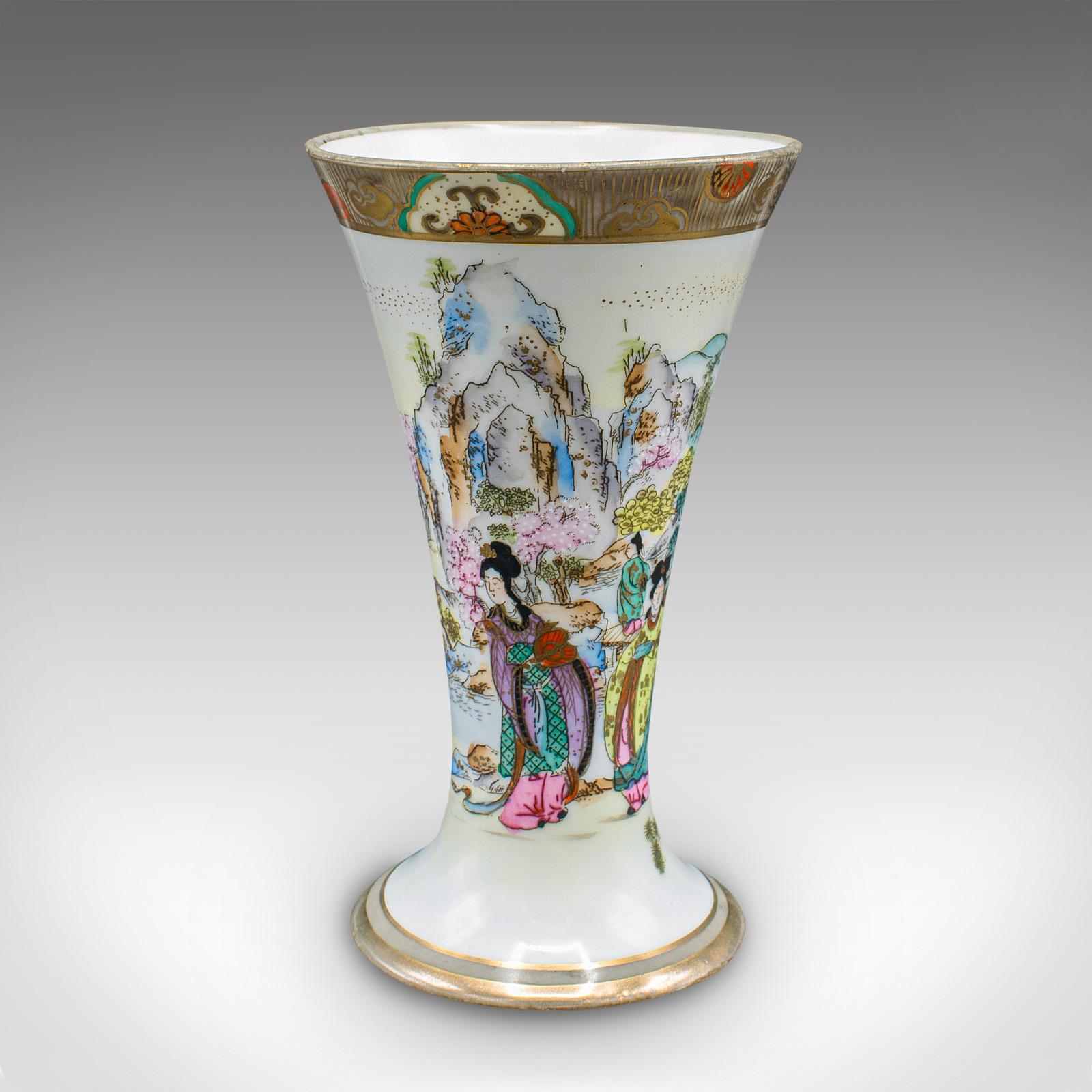 Pair Of Vintage Decorative Flower Vases, Japanese, Ceramic, Noritake, Art Deco For Sale 2