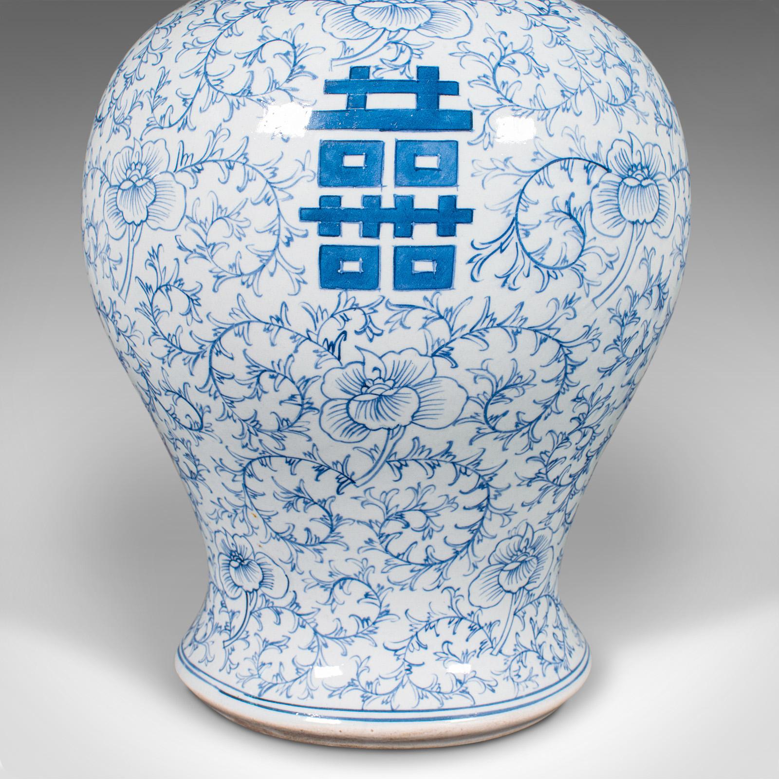 Dekorative Vintage-Vasen, chinesisch, Keramik, Blumenurne, Art déco, um 1940, Paar im Angebot 5