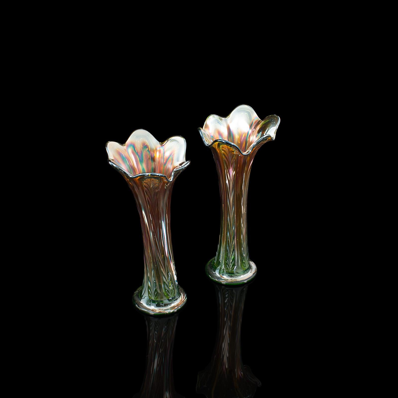 carnival glass bud vase
