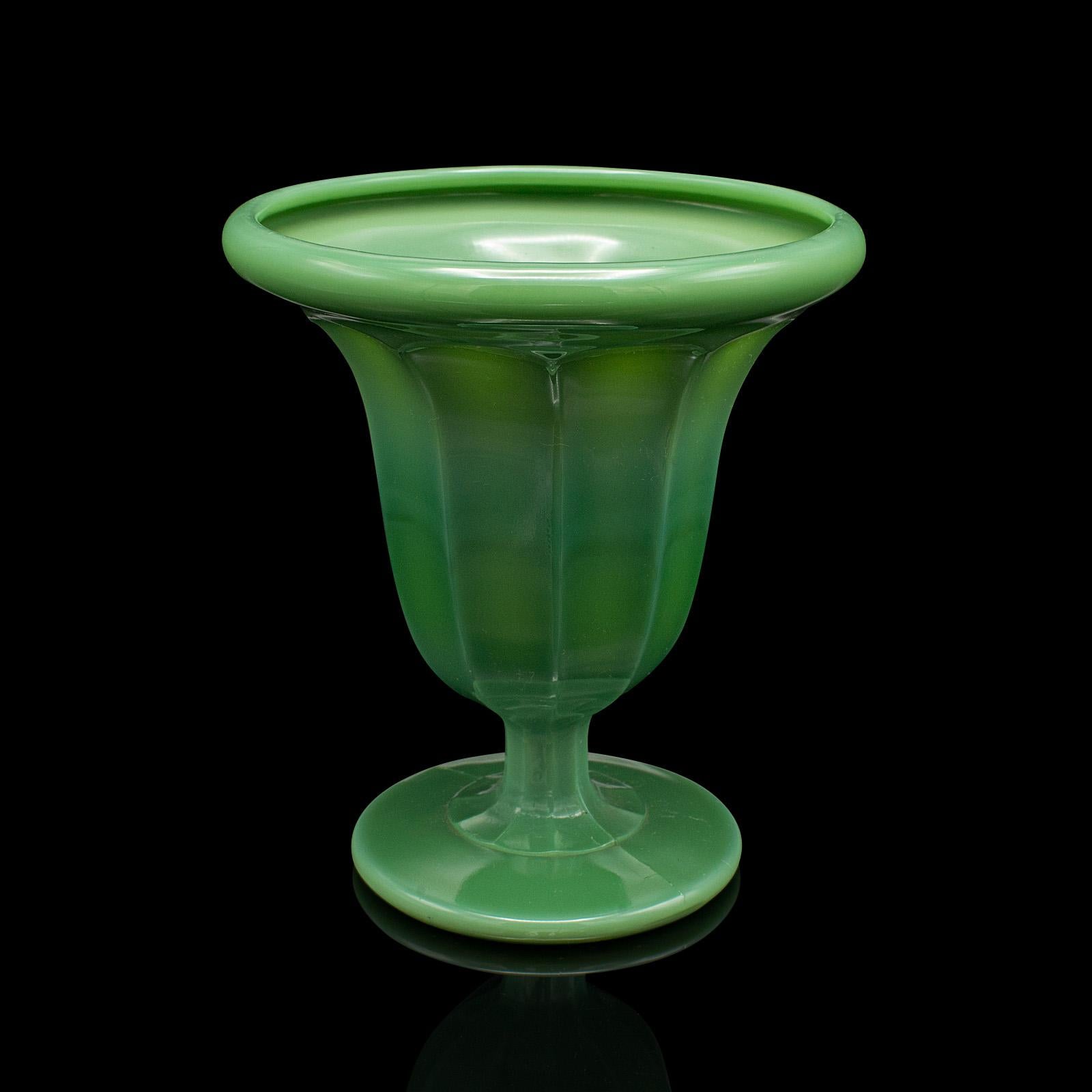 British Pair Of Vintage Decorative Vases, English, Glass, Plant Pots, Art Deco, C.1930 For Sale