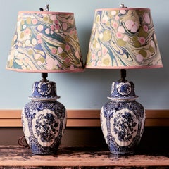 Pair of Vintage Delft Table Lamps