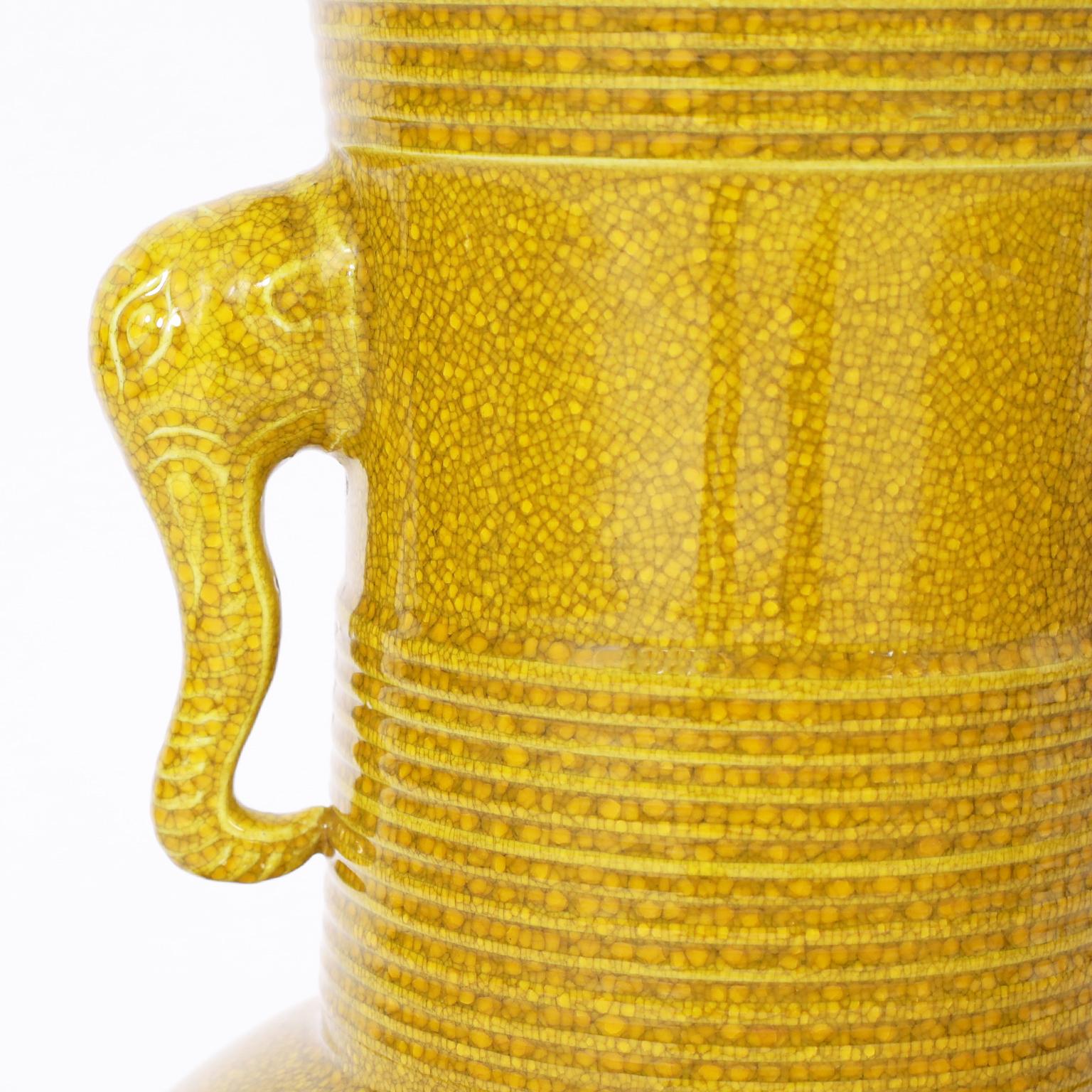 Pair of Vintage Dessau Vases with Elephants For Sale at 1stDibs