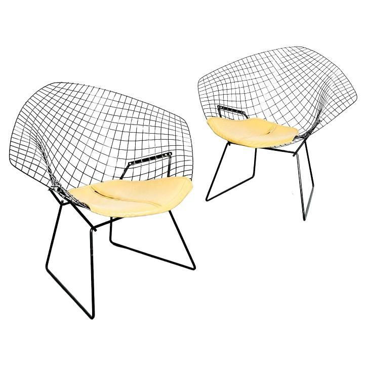 Pair of Vintage Diamond Chairs by Harry Bertoia for Knoll