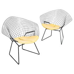Pair of Vintage Diamond Chairs by Harry Bertoia for Knoll