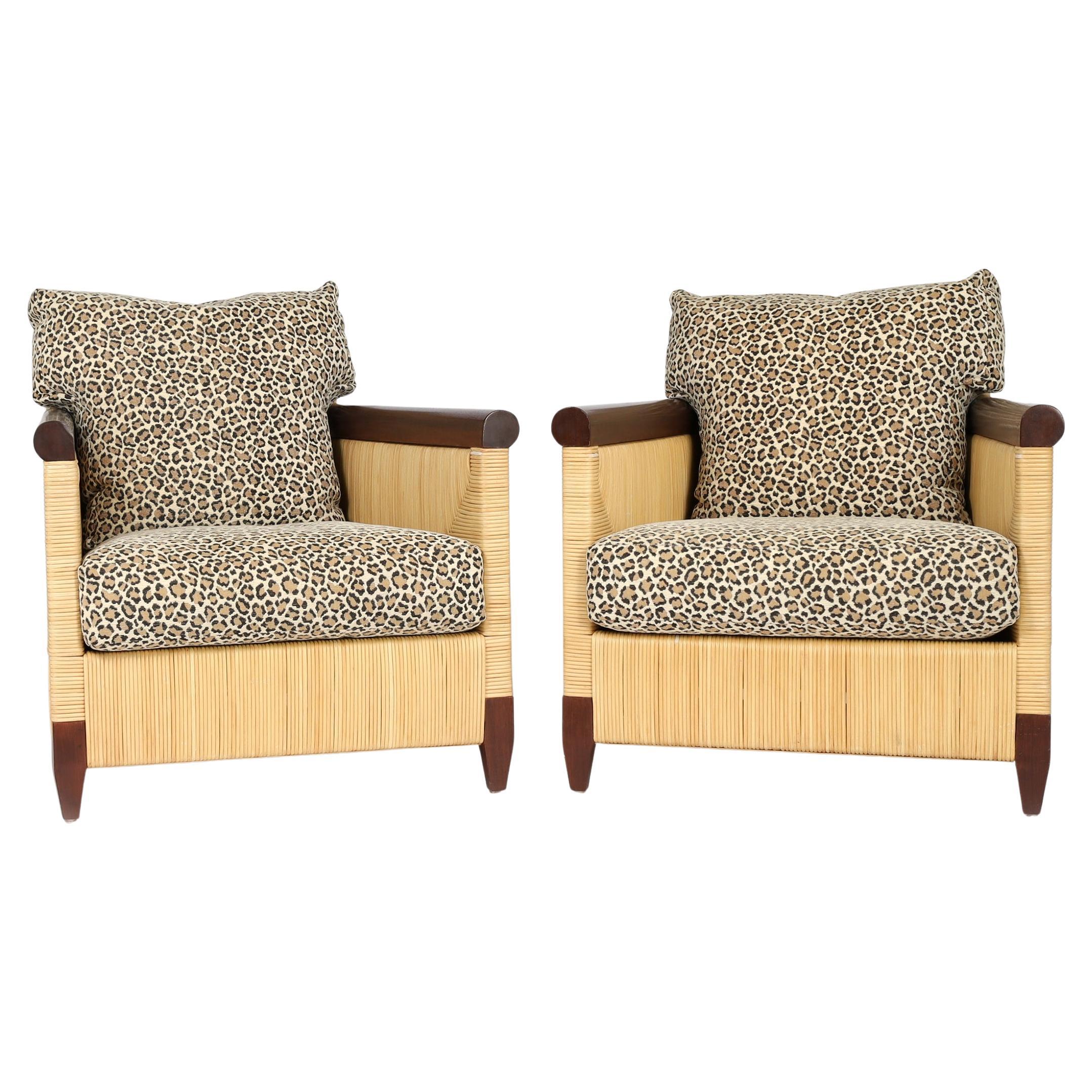 Pareja de sillas Donghia Club Vintage diseñadas por John Hutton