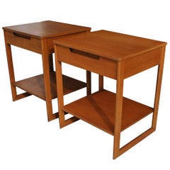 Pair of Vintage Drexel Mid Century Milo Baughman Night Stands Side Tables 