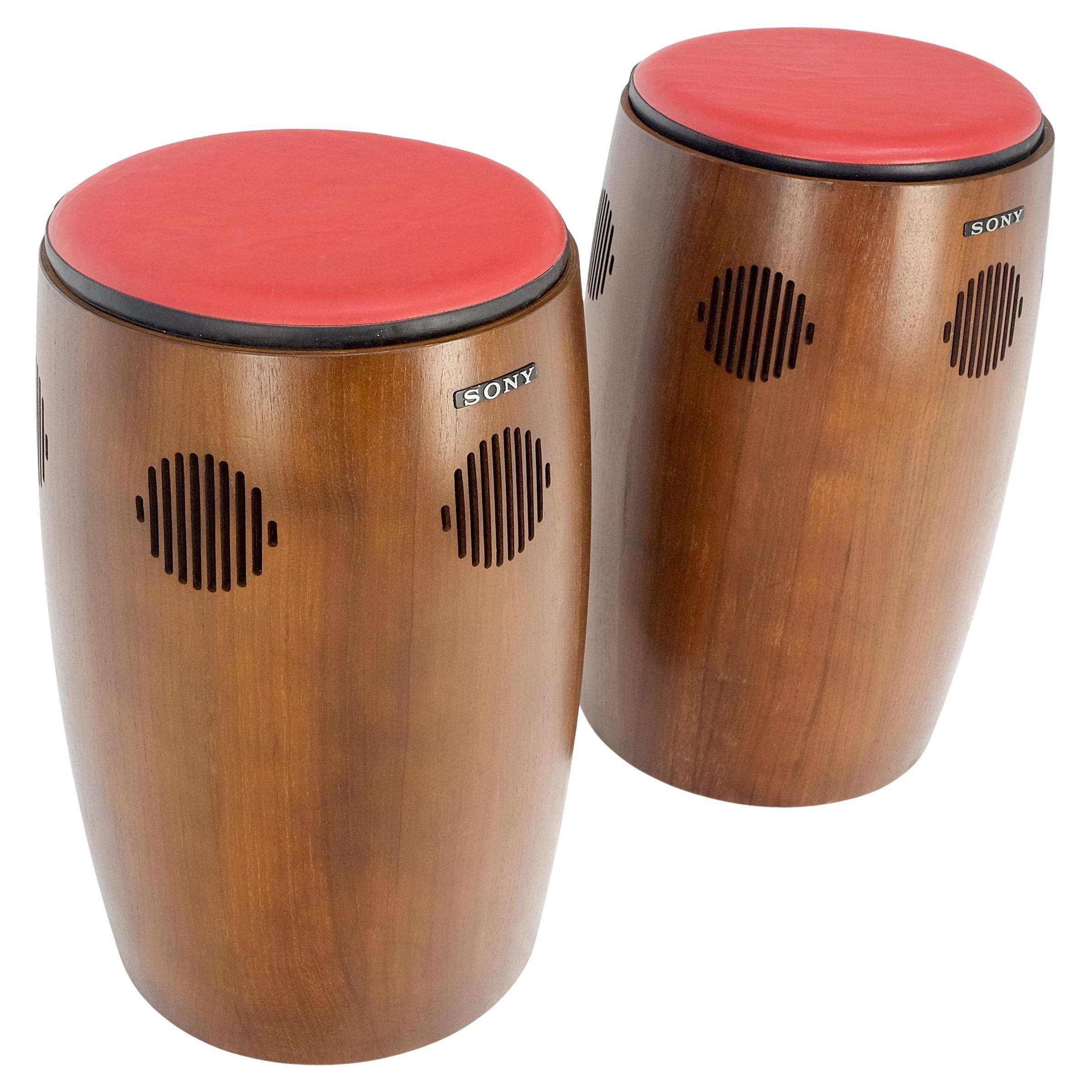 Paar Trommelförmige Vintage-Barhocker SONY-Stehlampen, Wendbare Sitze, MINT!