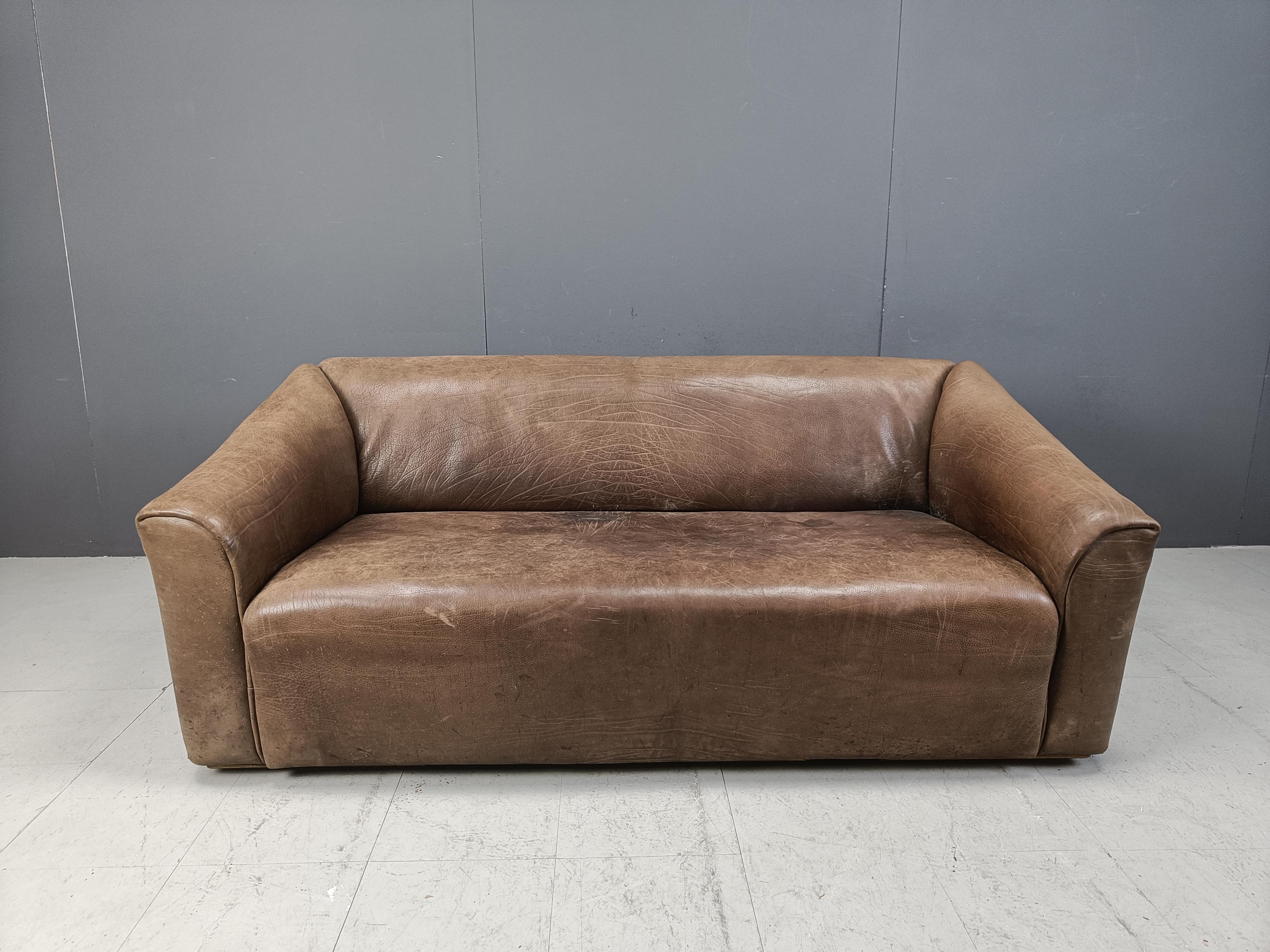 Pair of vintage DS47 sofa by Desede, 1970s 4
