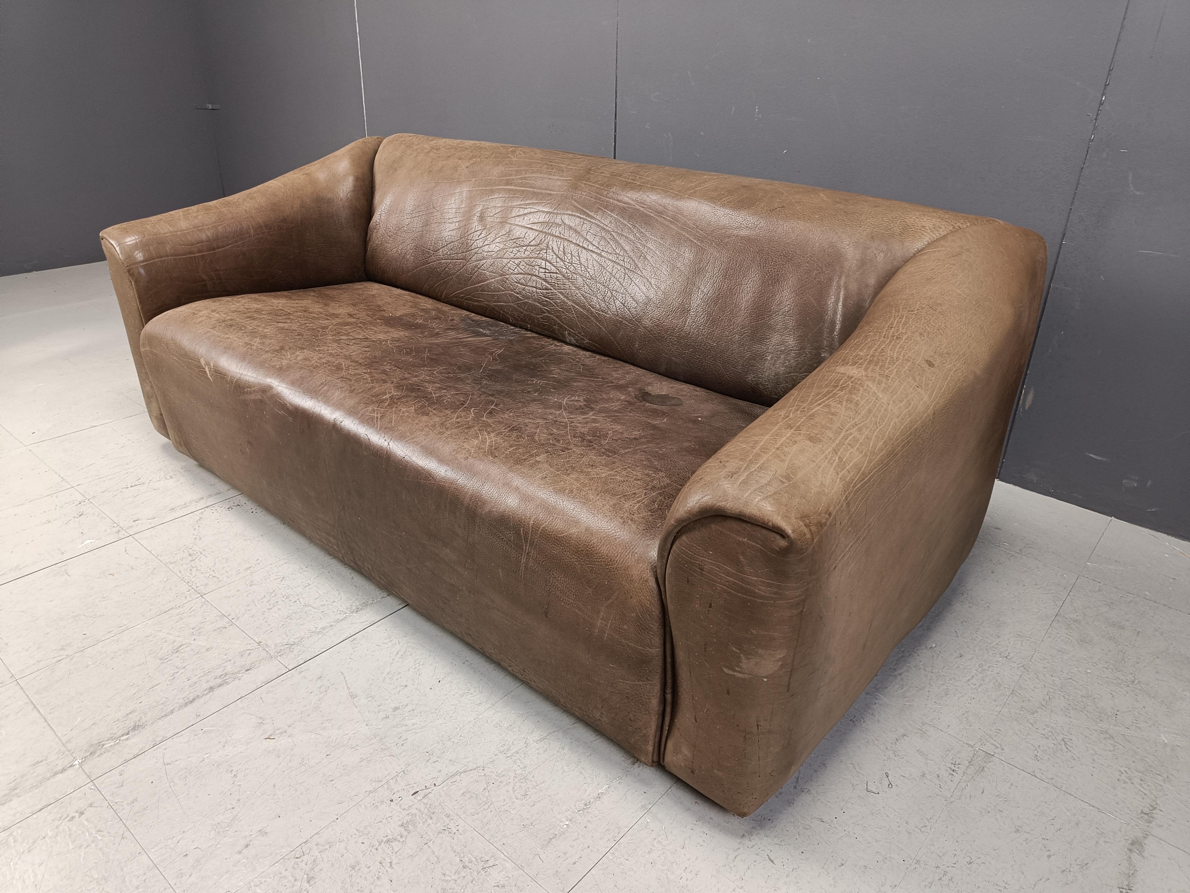 Pair of vintage DS47 sofa by Desede, 1970s 6