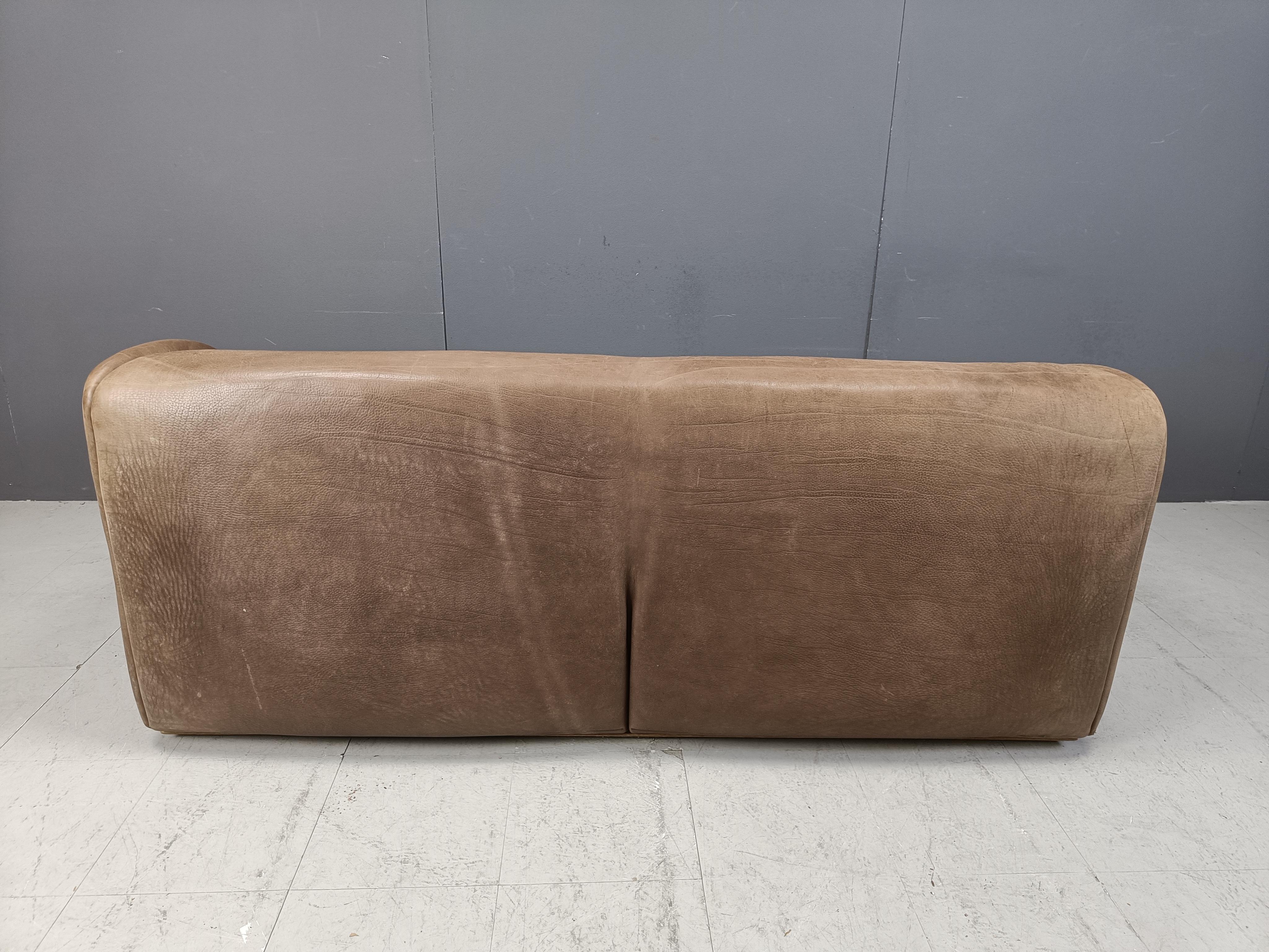 Pair of vintage DS47 sofa by Desede, 1970s 9