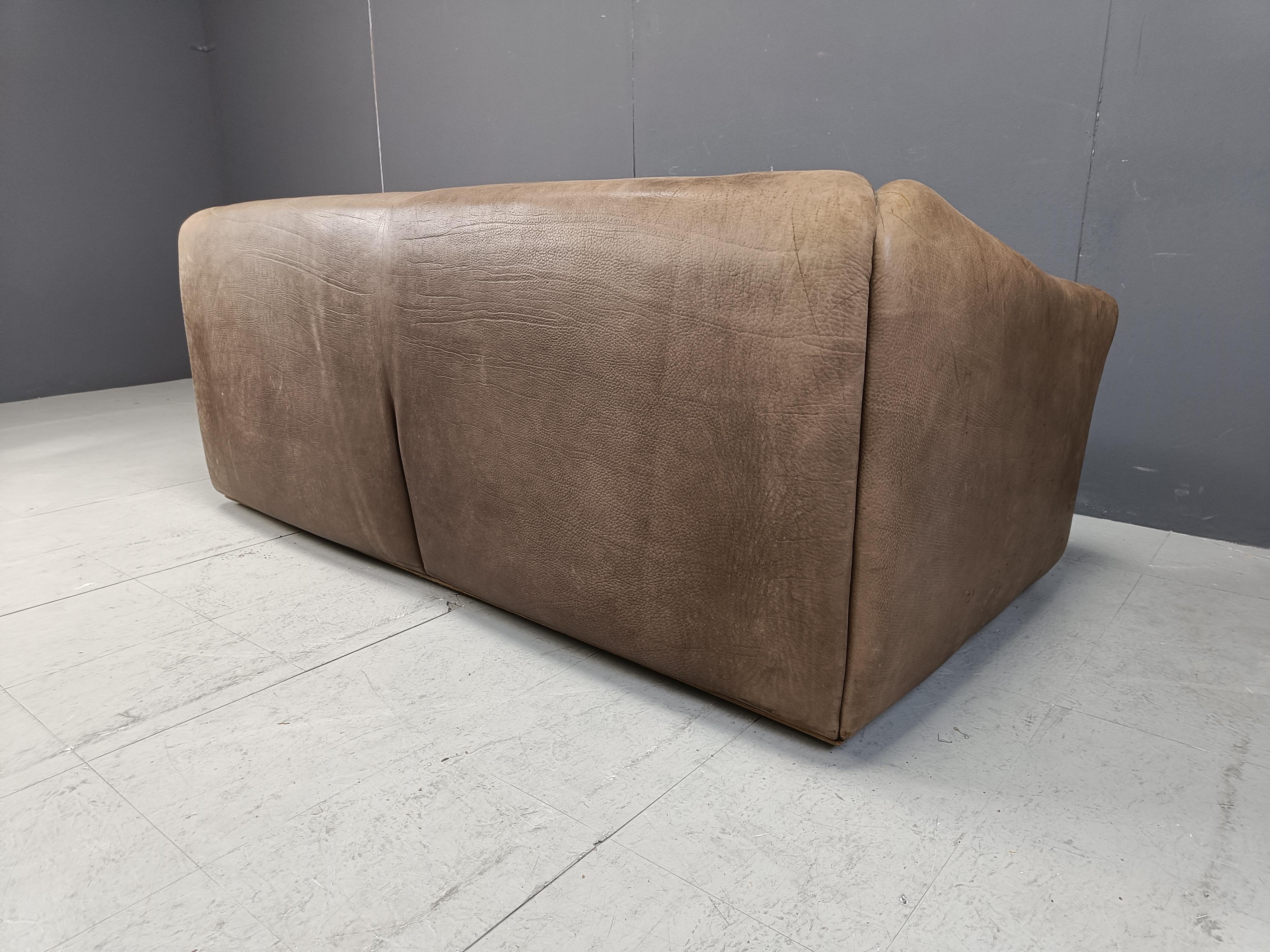 Pair of vintage DS47 sofa by Desede, 1970s 11