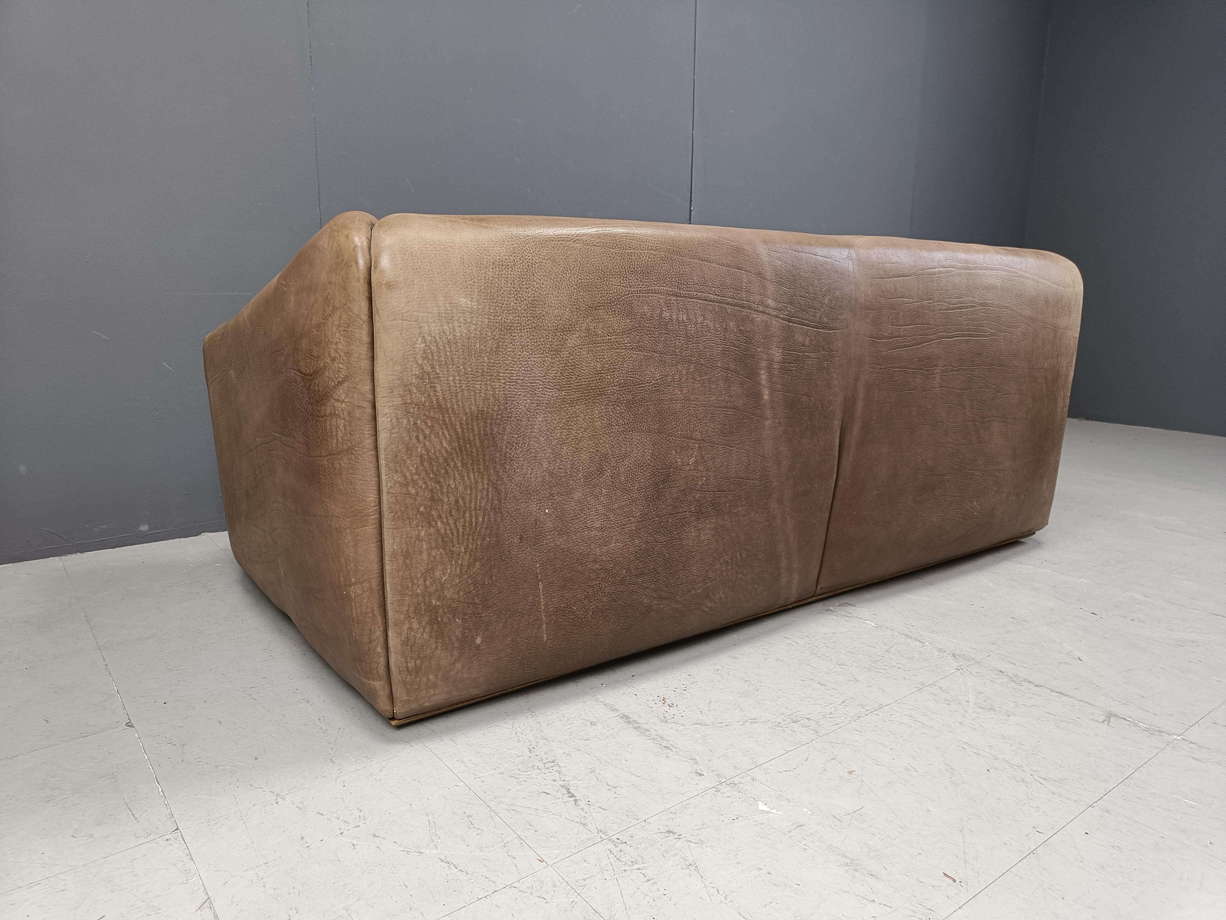 Pair of vintage DS47 sofa by Desede, 1970s 12