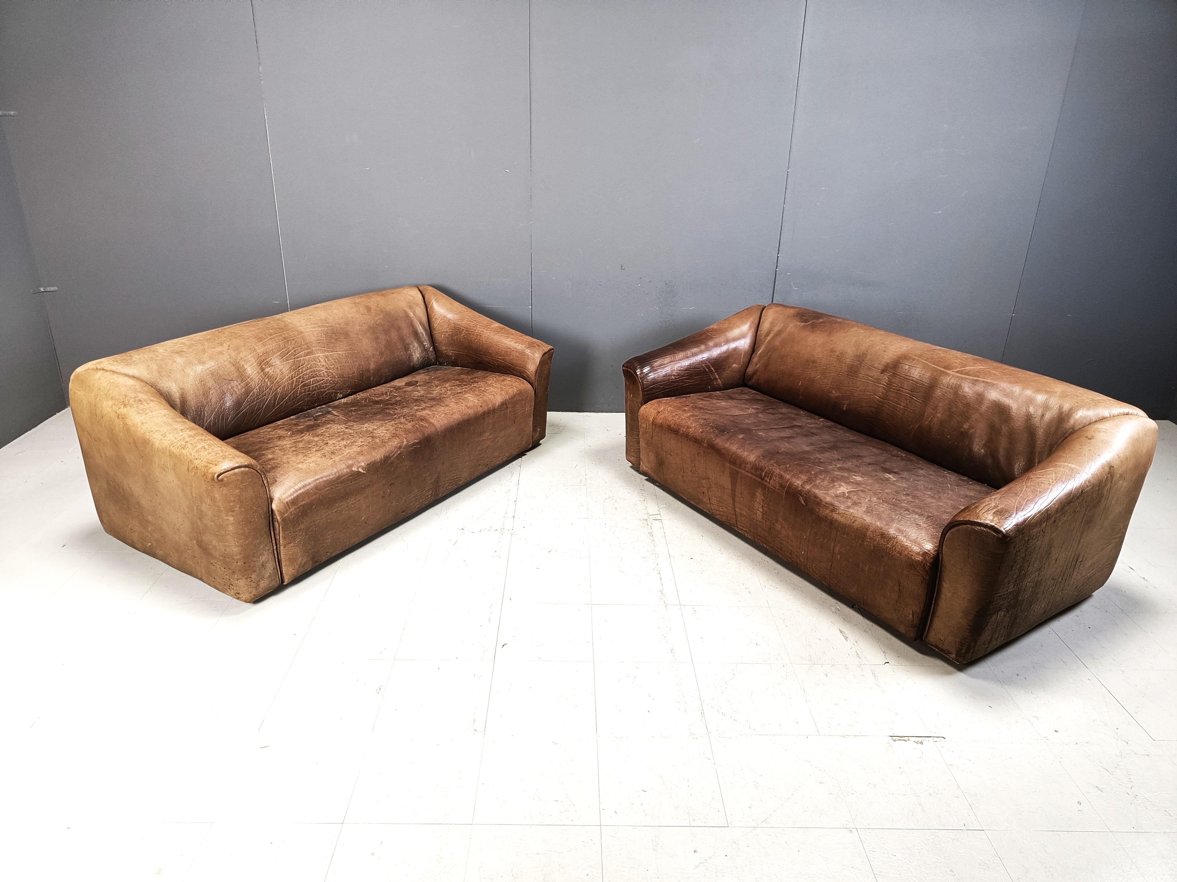 Mid-Century Modern Pair of vintage DS47 sofa by Desede, 1970s