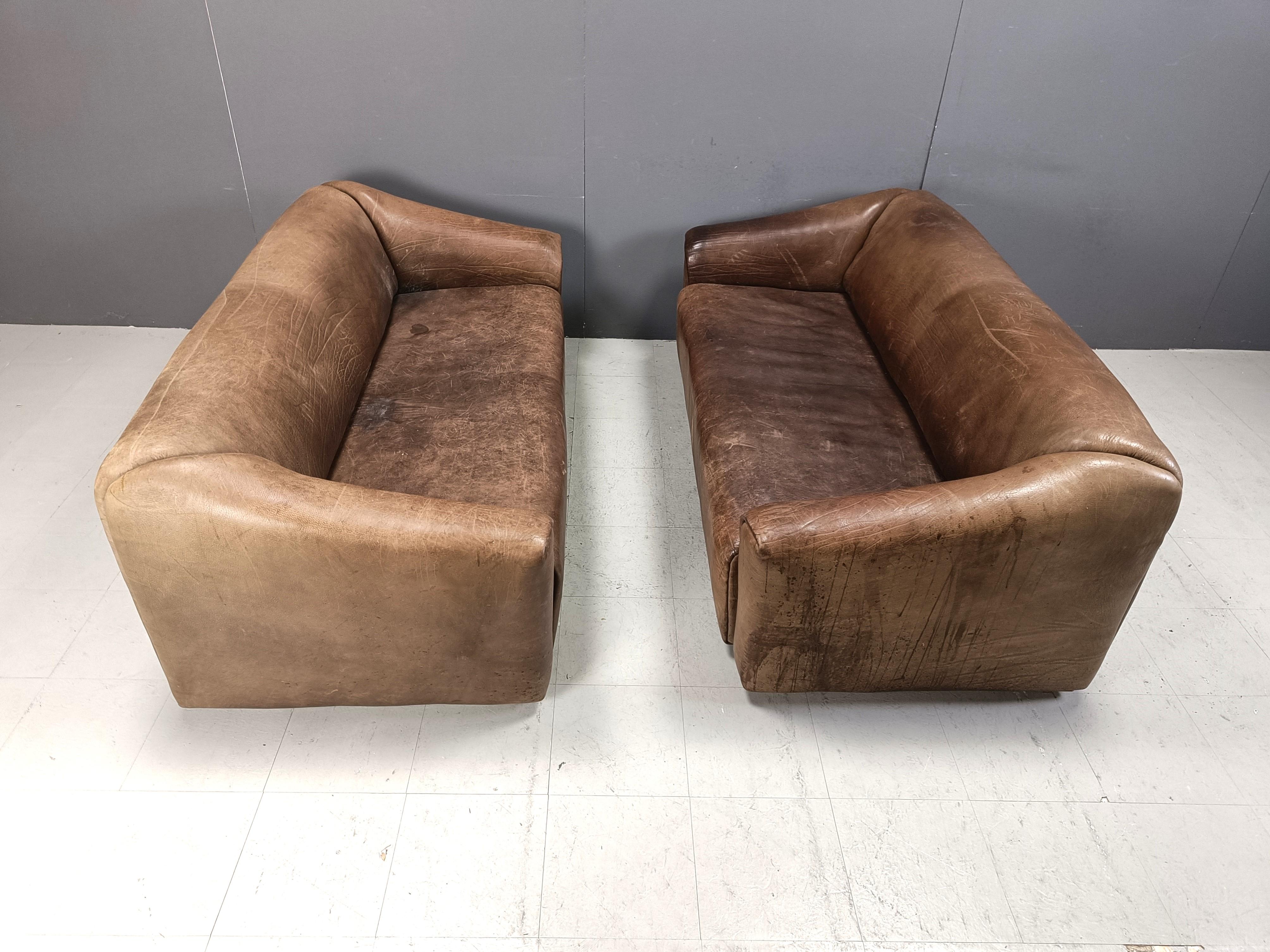 Pair of vintage DS47 sofa by Desede, 1970s In Good Condition In Leuven, Vlaams Gewest